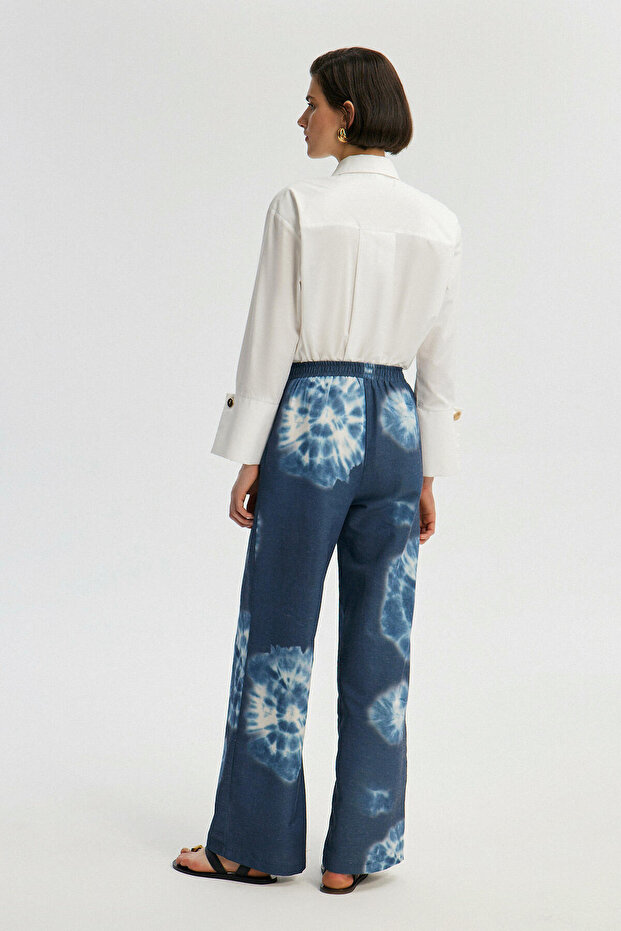 بنطلون أنيق بنمط التعادل صبغ - 5