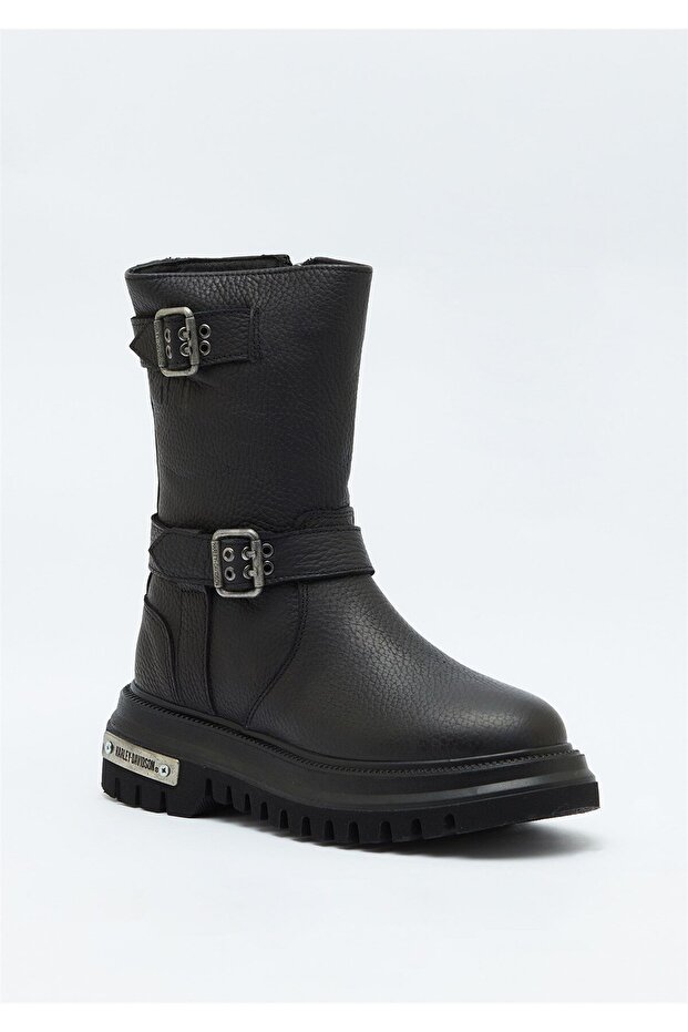 Harley-davidson Sahara Kadın Siyah Deri Bot - 2