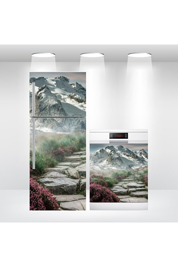 Refrigerator And Dishwasher Door Sticker Foil Mountain