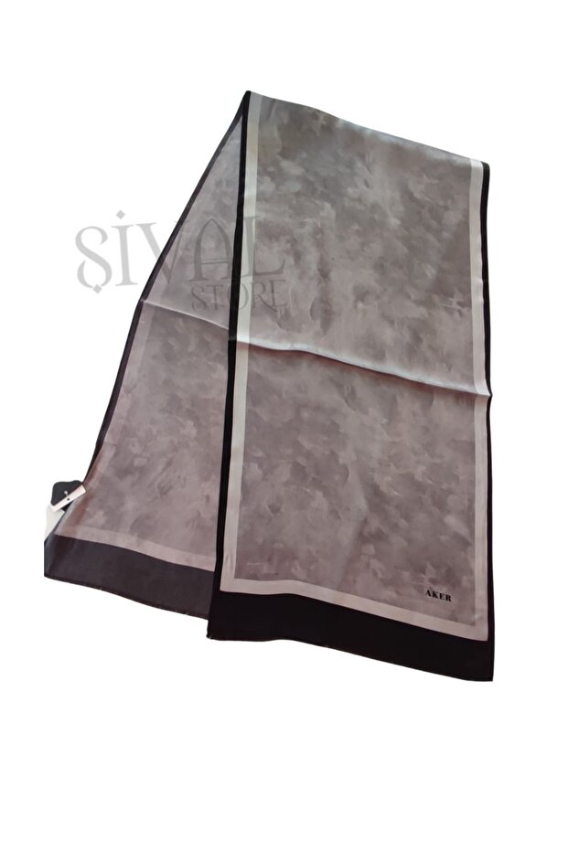 Gri- Siyah İpek Fular 311 - 3
