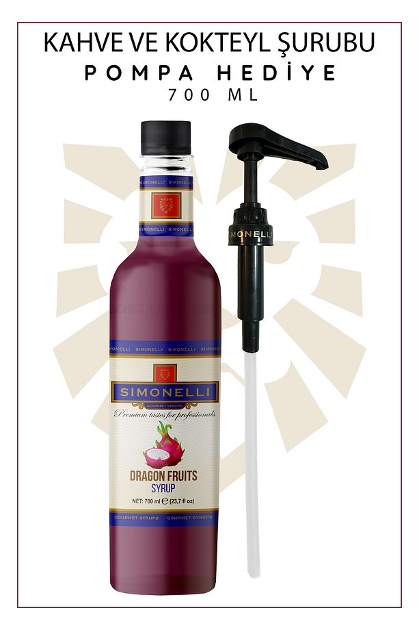 Kahve Ve Kokteyl Şurubu Ejder Meyvesi Aromalı 700 ml Pompa - 3