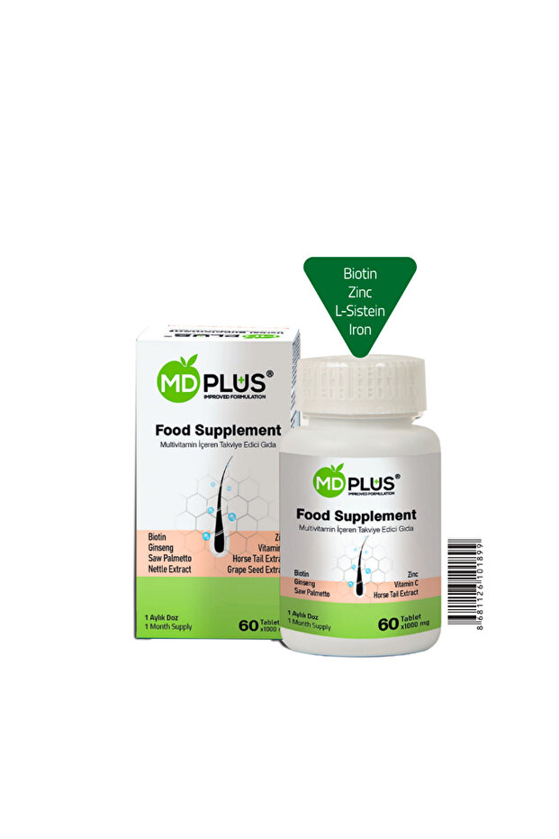 Hair Multivitamin 60 Tablet (Saw Palmetto, Ginseng, Horsetail, Nettle, Zinc, Millet Seed, Biotin) - 2