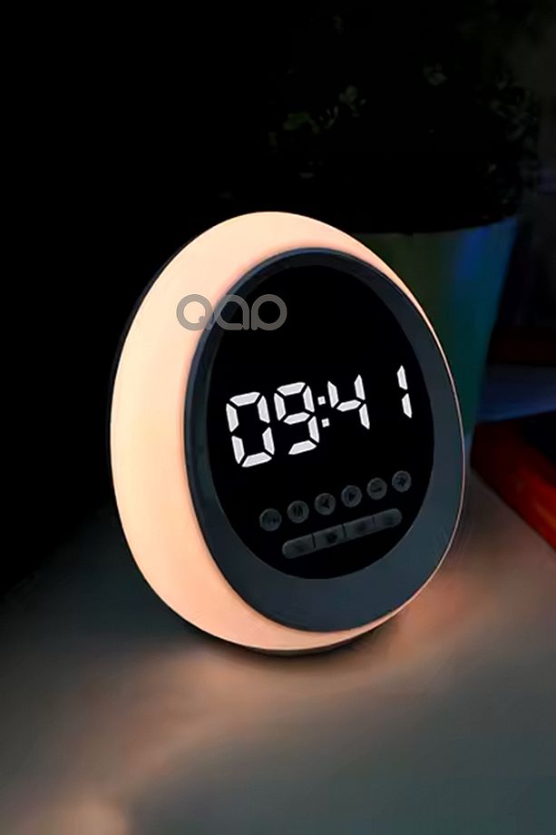 Bluetooth Hoparlör Ses Bombası Ses Küresi Rgb Ledli Gece Lambası Saat ve Alarm P133 - 7