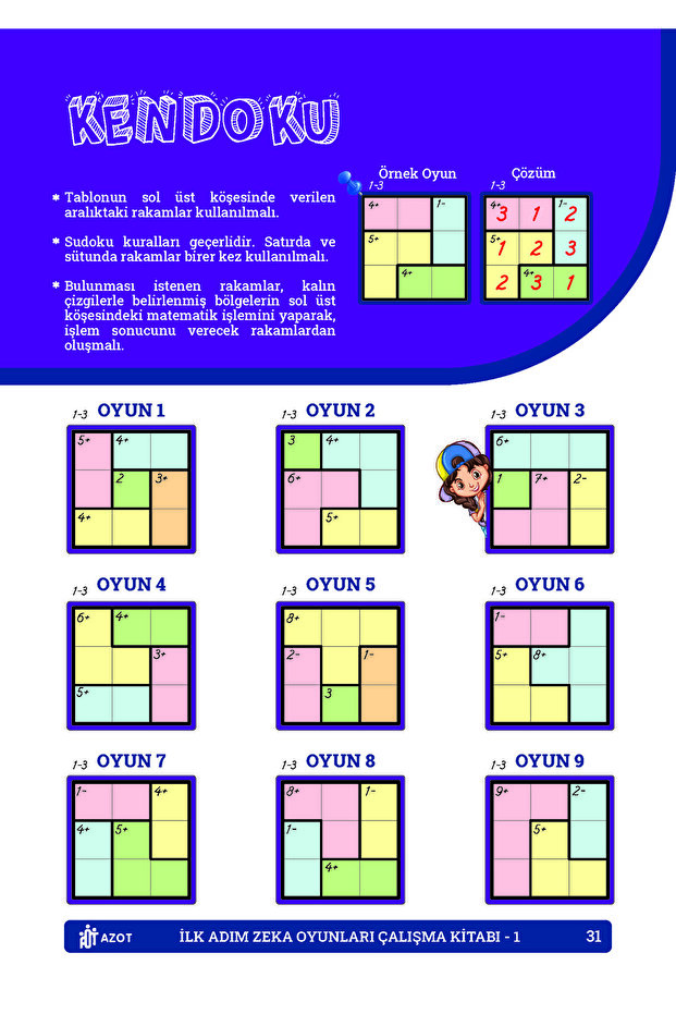 İlk adım zeka oyunları çalışma kitabı - 1 - 6