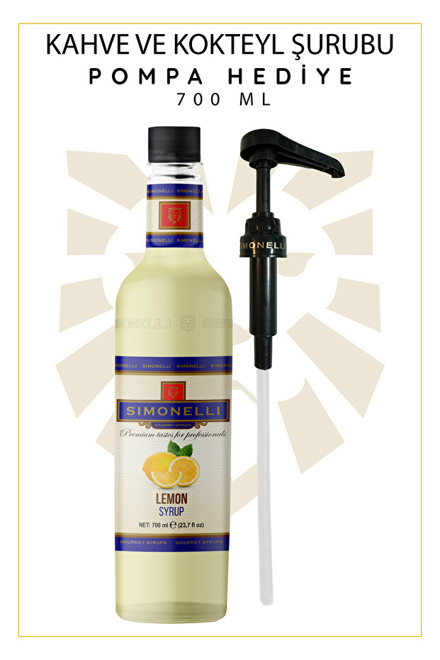 Kahve Şurubu Limon Aromalı 70 CL + POMPA Simonelli - 2