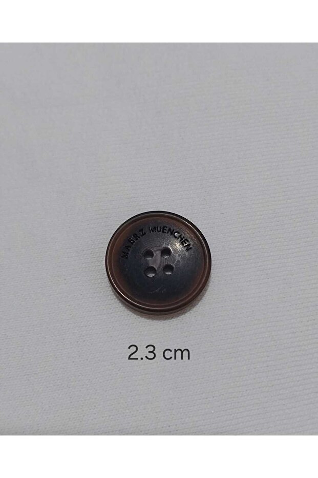 زر بوليستر منقوش بني قطر 2.3 سم 20 قطعة. - 2