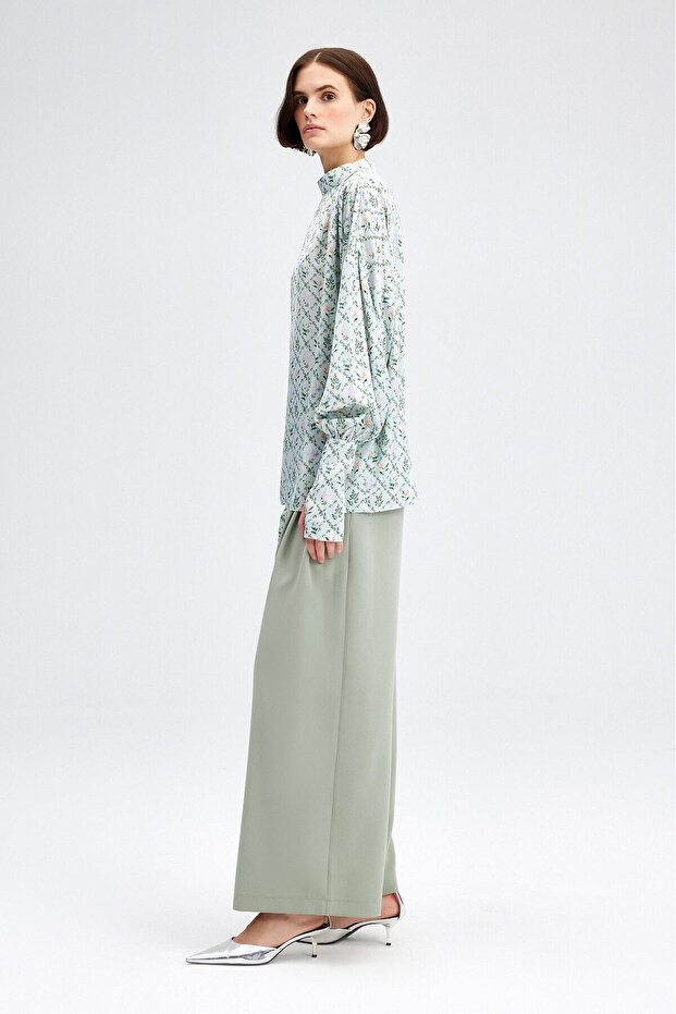 ROMANTIC FLOWER PATTERNED BLUZ - 3