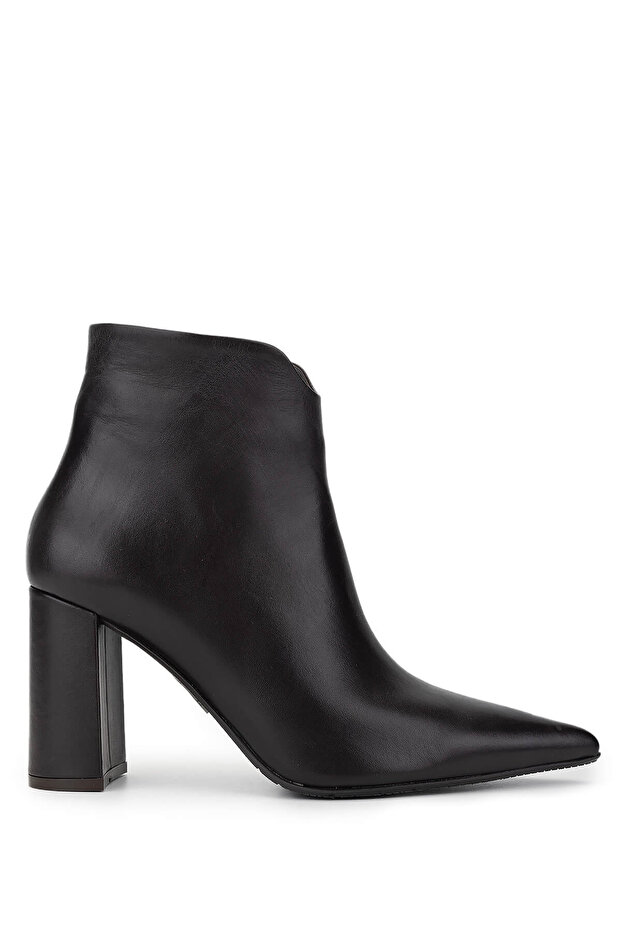 Women's Genuine Leather Brown Heeled Boots