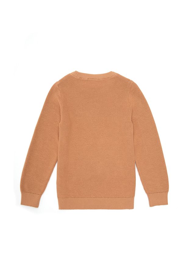 Kız Çocuk Camel Bisiklet Yaka Basic Kazak 50293601-vr015 - 4