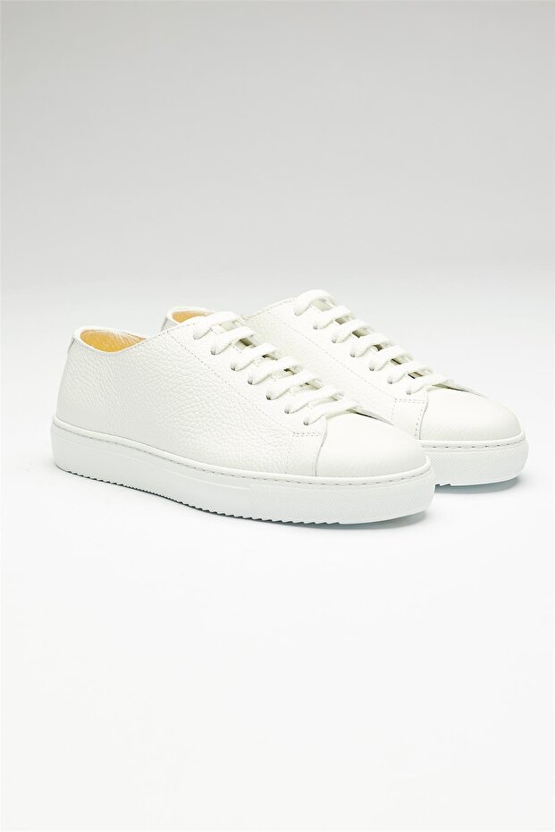 Beyaz Deri Sneaker - 6