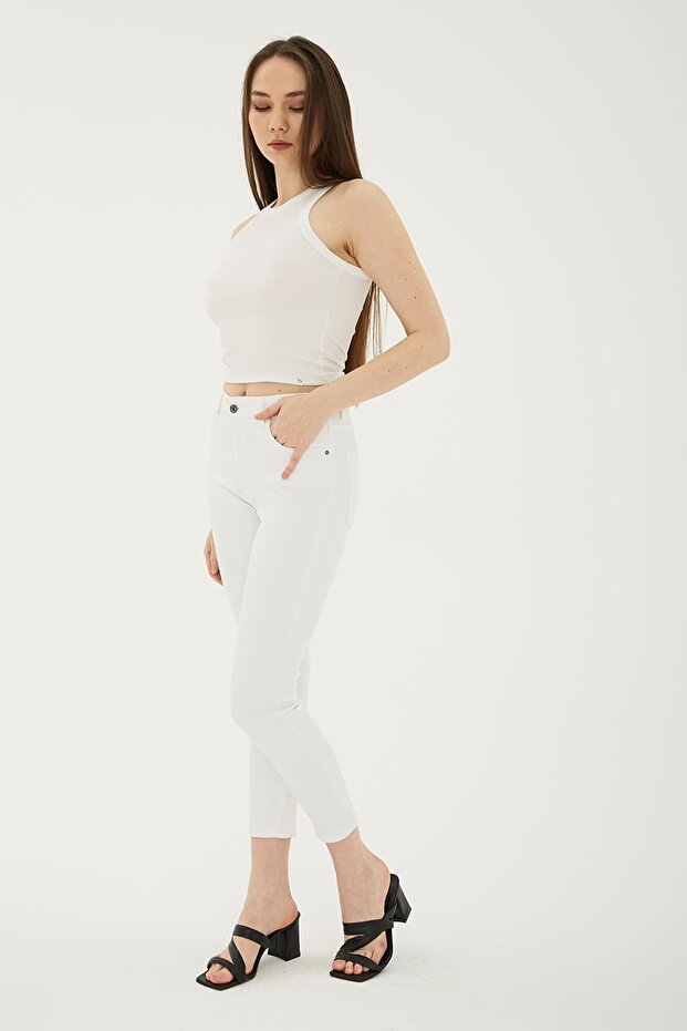 Denim Trousers White