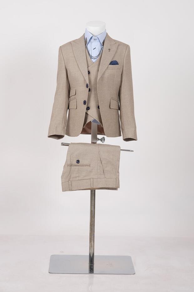 Bird Eye Slim Fit Boy Suit/Without Shirt_Mnvs2285