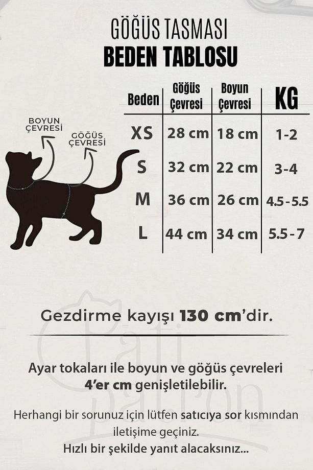 Kaçış Önleyici Kedi Gezdirme Tasması Ve Küçük Irk Köpek Gezdirme Tasması - 4