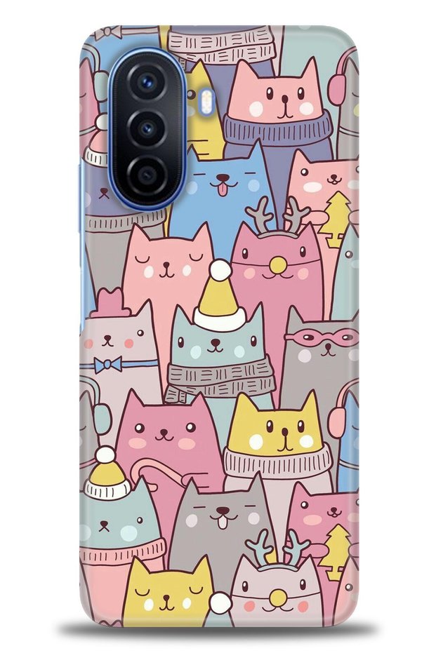 Tecno Spark 8C Case Hd Printed Case - Cats + Full Screen Protector
