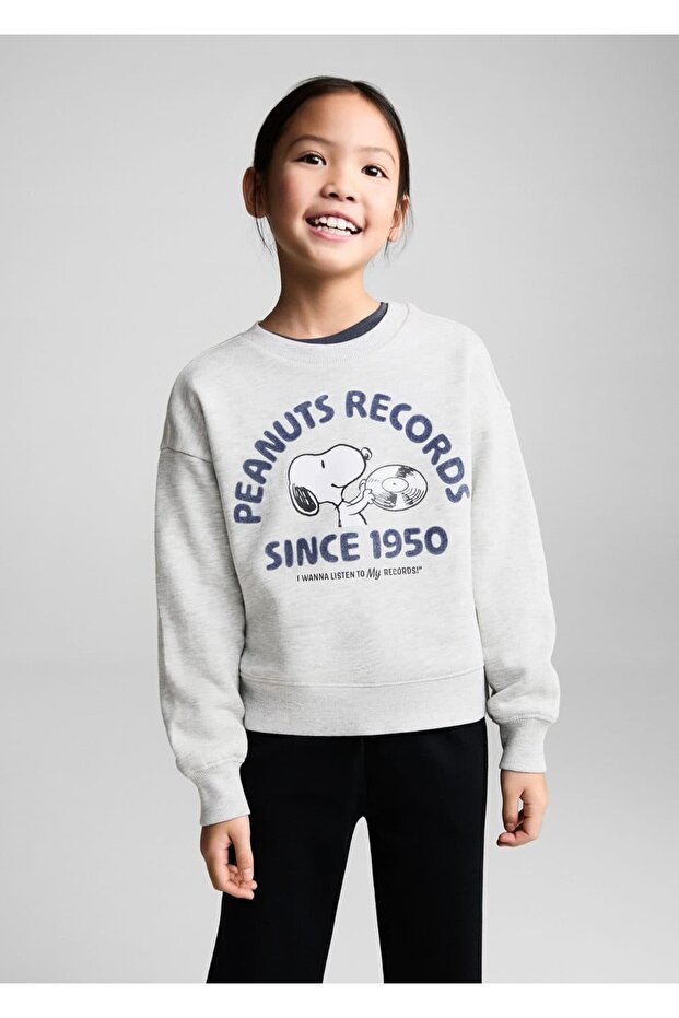 Snoopy Desenli Sweatshirt - 1