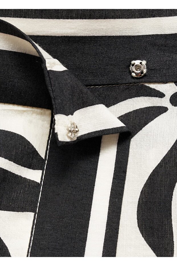 Çiçek Desenli Anvelop Etek - 6