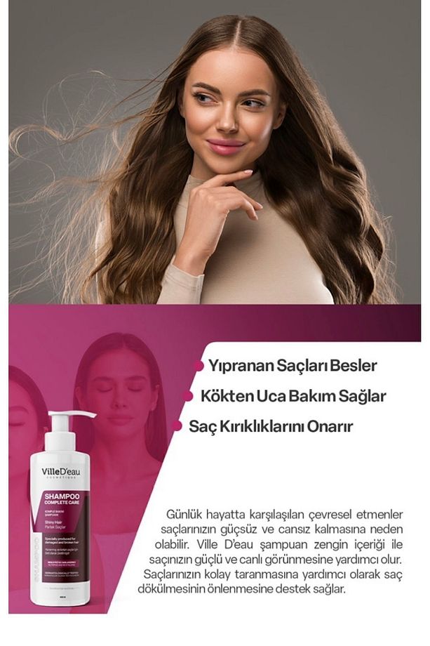 Komple Bakım Şampuanı Yıpranmış Boyalı Yağlı Ve Kırılan Saçlar Için Dökülme Karşıtı Şampuan 400 ml - 7