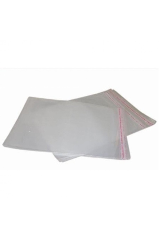 11x15+5 Cm. (11*20) 1.000 Adet - Şeffaf Bantlı Yapışkanlı Opp Jelatin Poşet - 4