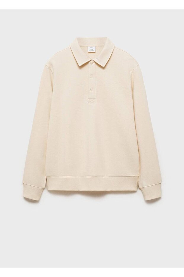 Regular kesim pamuklu polo sweatshirt - 3