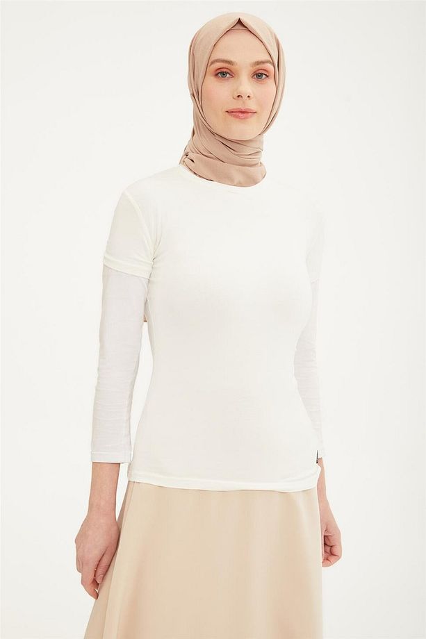Kısa Kol Badi 21kd9037 Ekru - 4
