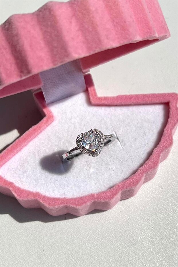 Heart Solitaire Ring - 1