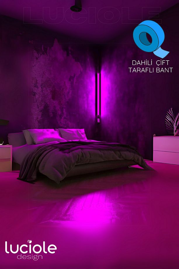 Led Lambader Renk Rgb4 Animasyon Uzaktan Kumandalı Yapışkanlı Duyellow - 4