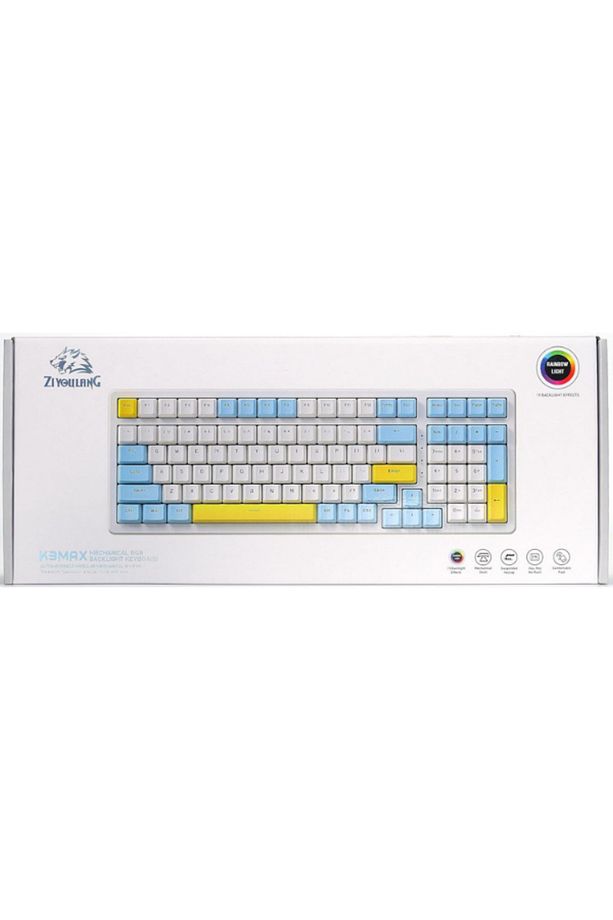 Ziyoulang K3 Max Klavye Red Switch Oyuncu Klavyesi Gaming Mekanik 100 Tuşlu Hotswapp Anti- Ghosting - 8
