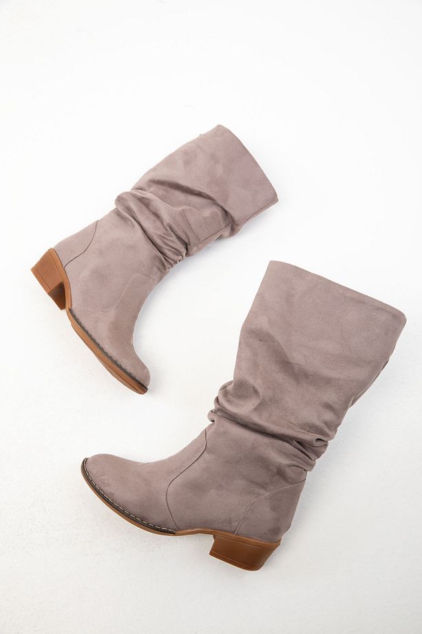Vizon Süet-Vizon Kadın Bot & Bootie 15331 - 4