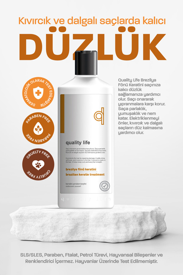 Ql Brezilya Fönü Keratini Kalıcı Saç Düzleştirici 300 Ml - Keratin Saç Düzleştirici Krem - 3