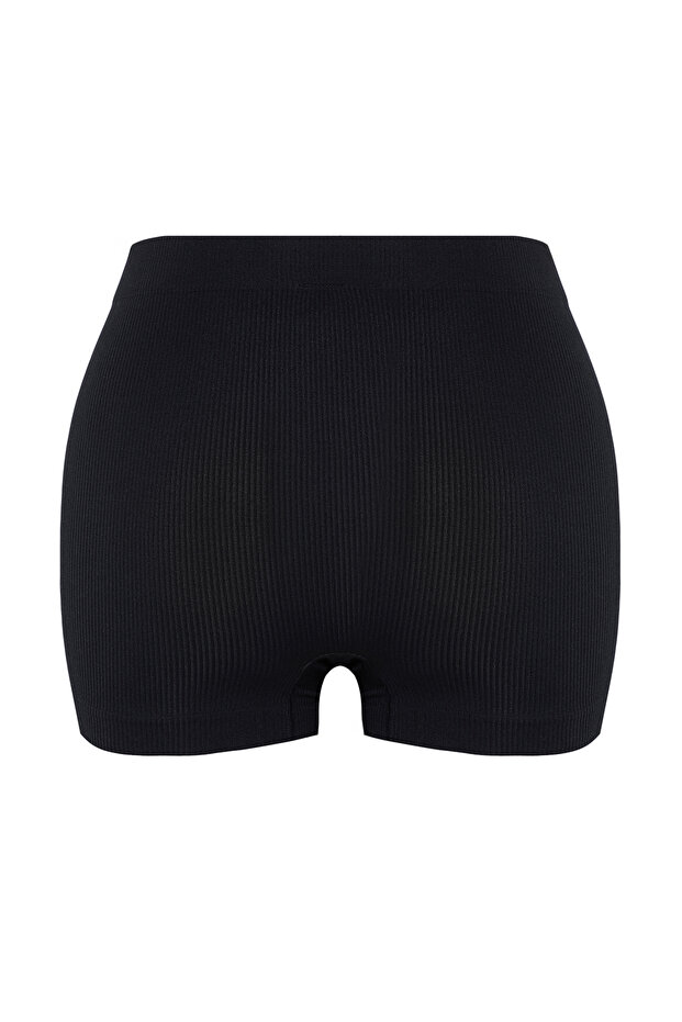 Siyah Seamless/Dikişsiz Boxer Örme Külot THMAW23KU00135 - 7