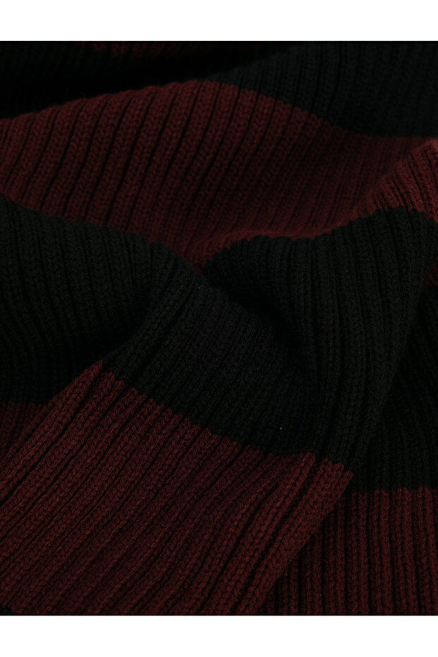 Striped Long Scarf - 3
