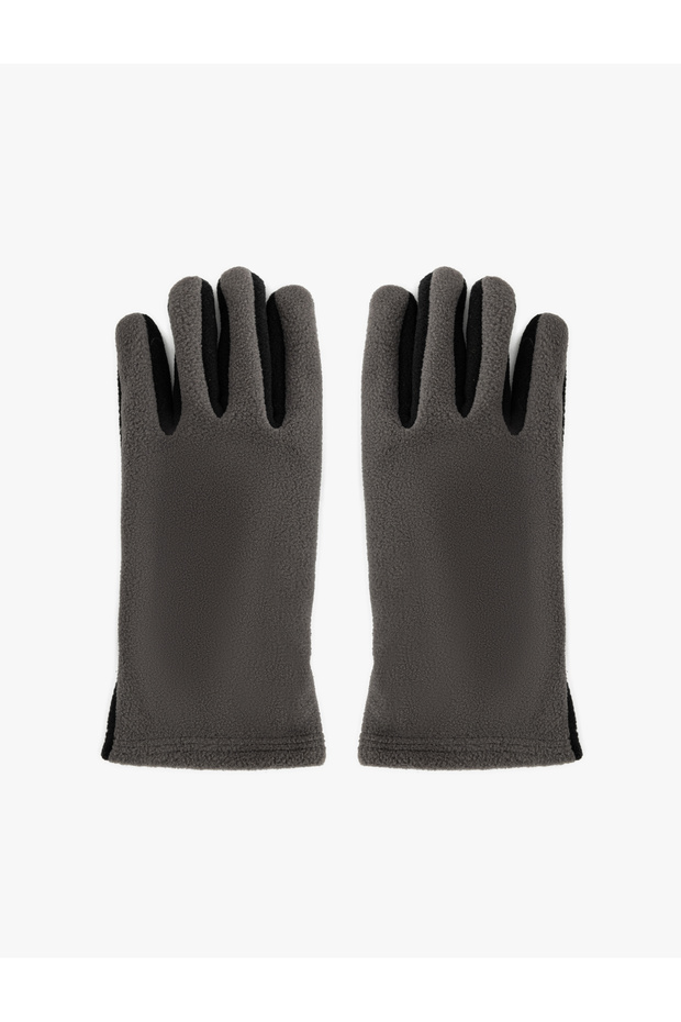 Two-tone fleece gloves