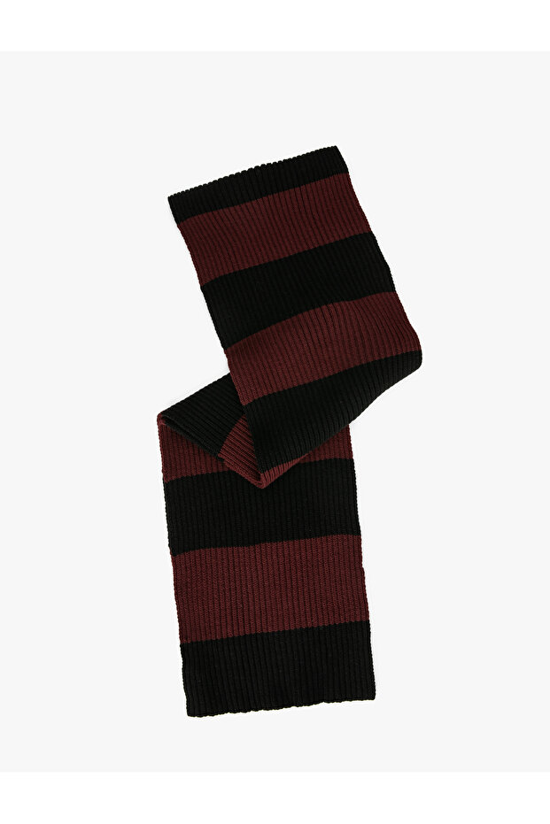 Striped Long Scarf - 1
