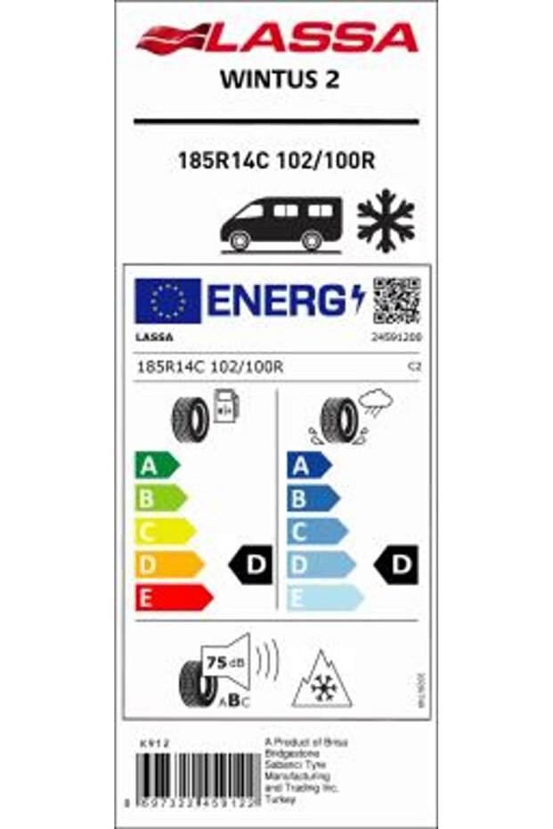 185R14C 102/100R 8PR WINTUS 2 M+S / SFM - 4