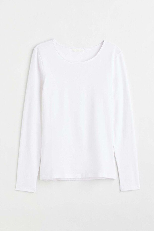 Long-sleeved jersey top