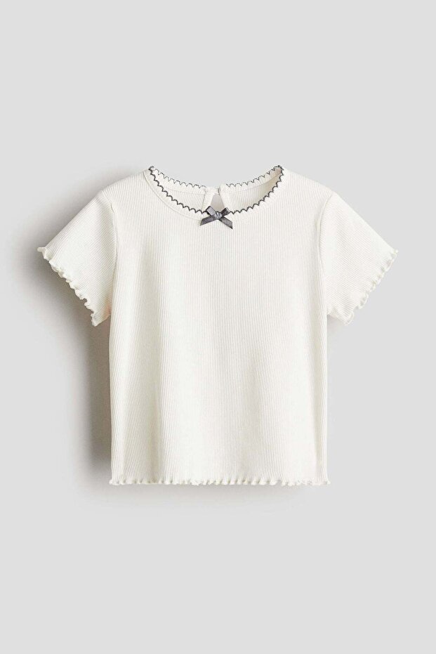 Ribbed jersey top