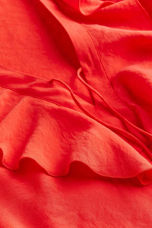 Flounce-trimmed dress