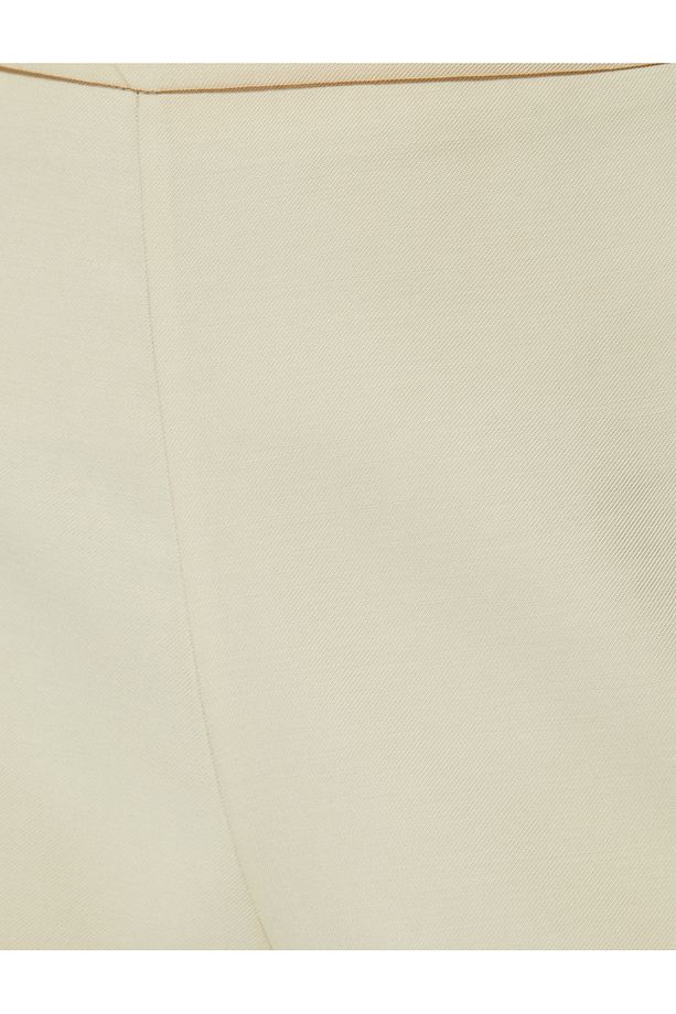 Yüksek Bel Geniş Paça Pantolon Modal Kumaş - 6