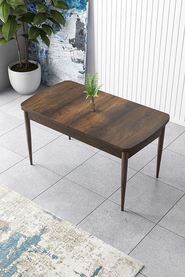 Zen Serisi 80x132 Açılabilir Mdf Barok Ahşap Desen Mutfak Masası - 1