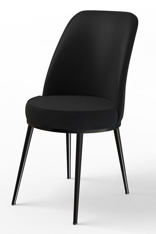 Han Serisi 70x114 Açılabilir Mdf Mutfak Masası Takımı Siyah Mermer Desen Masa 4 Siyah Sandalye - 4