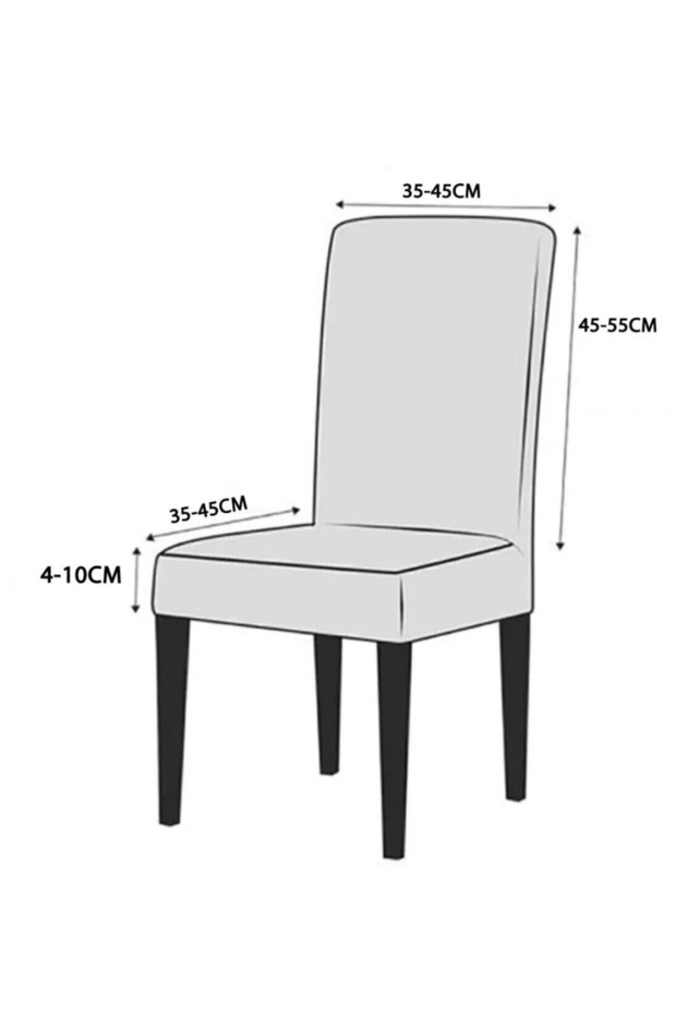 1 Adet Likralı Pitikare Desen Standart Sandalye Kılıfı. Lastikli, Yıkanabilir, Esnek sandalye örtüsü - 3