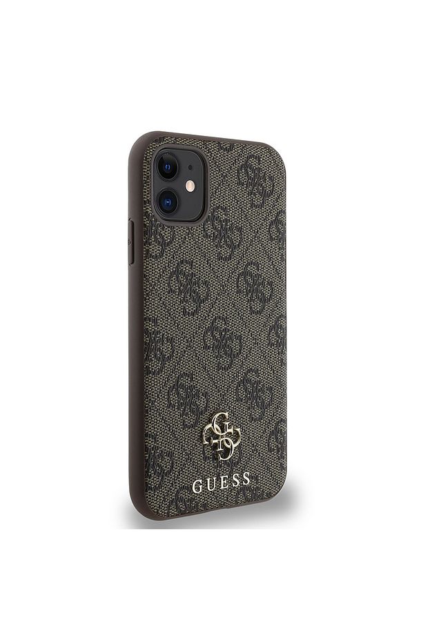 iPhone 11 Uyumlu Kılıf Guess  Lisanslı Magsafe Şarj Özellikli Small 4G Classic Kahverengi - 3