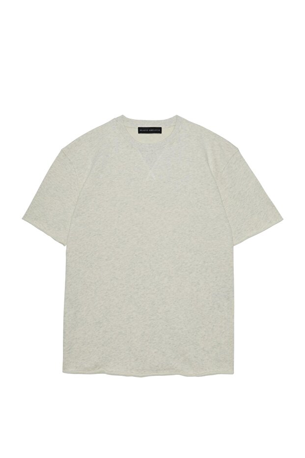Gray Melange Bo Sport Short Sleeve Sweatshirt