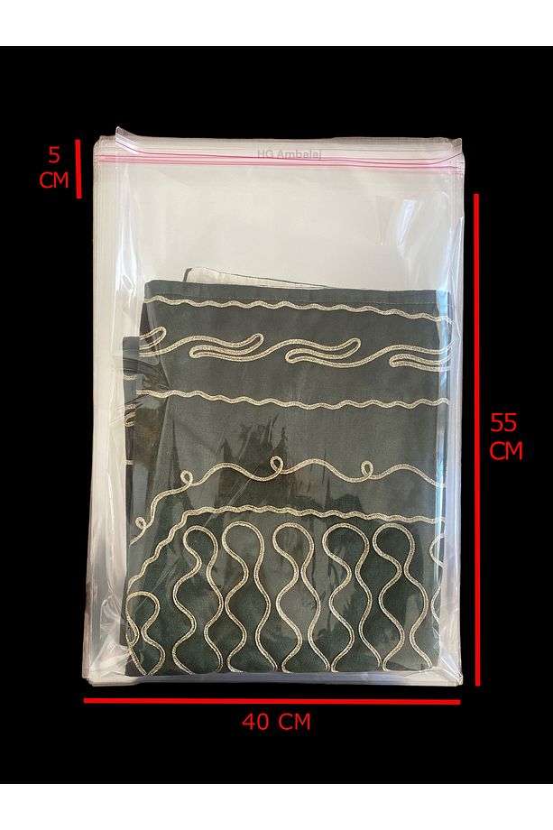 50 Adet 40*60 Cm Bantlı Opp Jelatin Poşet, Şeffaf Yapışkanlı Poşet ( 40x55*5) - 3