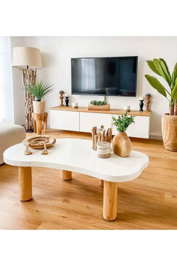 Bohem Orta Sehpa, Design Sehpa, Ahşap Masa, Bulut Sehpa, Bulut Masa - 2