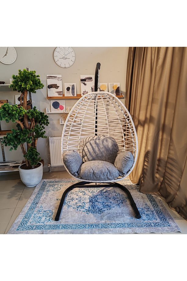 Bahçe  Ev Mobilyaları, Armut Salıncak, Tek Kişilik Balkon Salınacağı, Tekli Ev Salıncağı. - 6