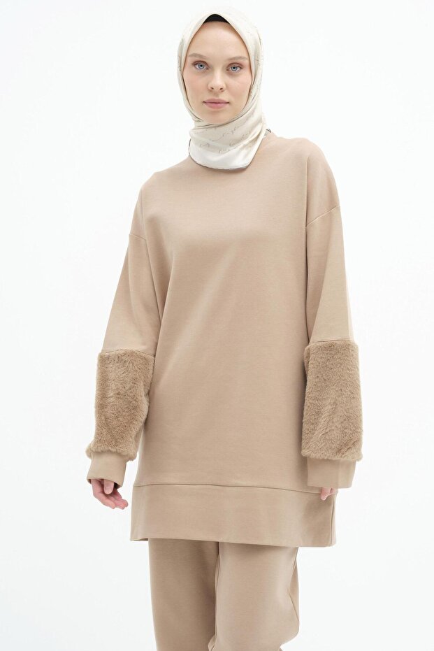 Tunik Pantolon Takım - Camel - 1