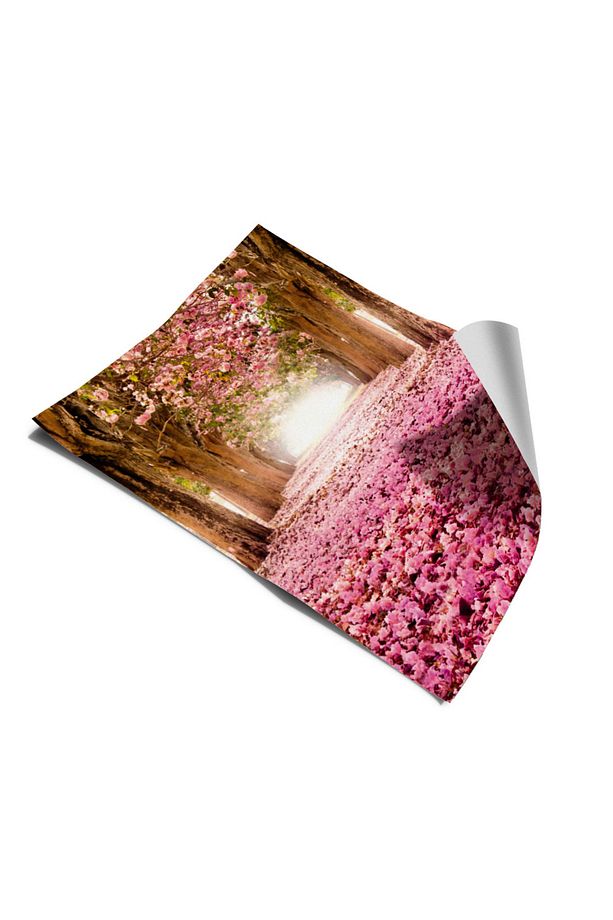 Buzdolabı Ve Bulaşık Makinesi Kapak Sticker Kendinden Yapışkanlı Folyo Kaplama Pembe Çiçekler - 3