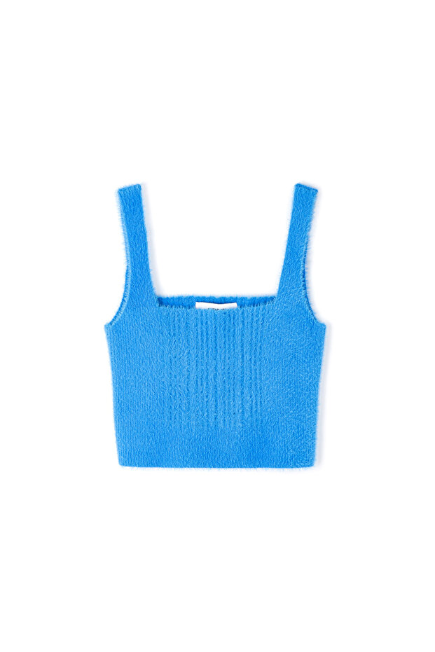 Pelüş crop triko - 3