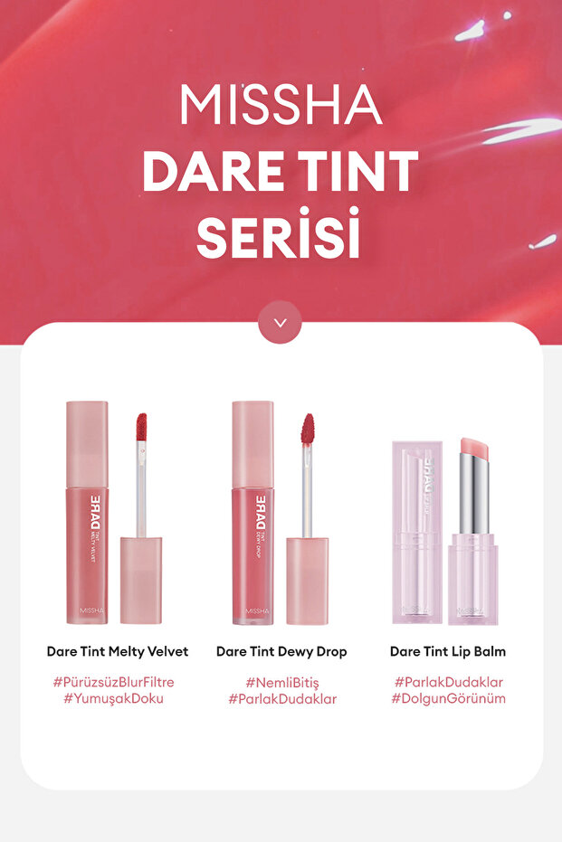 Uzun Süre Kalıcı, Nemli Bitiş Sunan Parlak Tint Dare Tint Dewy Drop (ROSY DROP) - 8